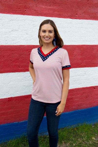 Party In The USA V-Neck Top